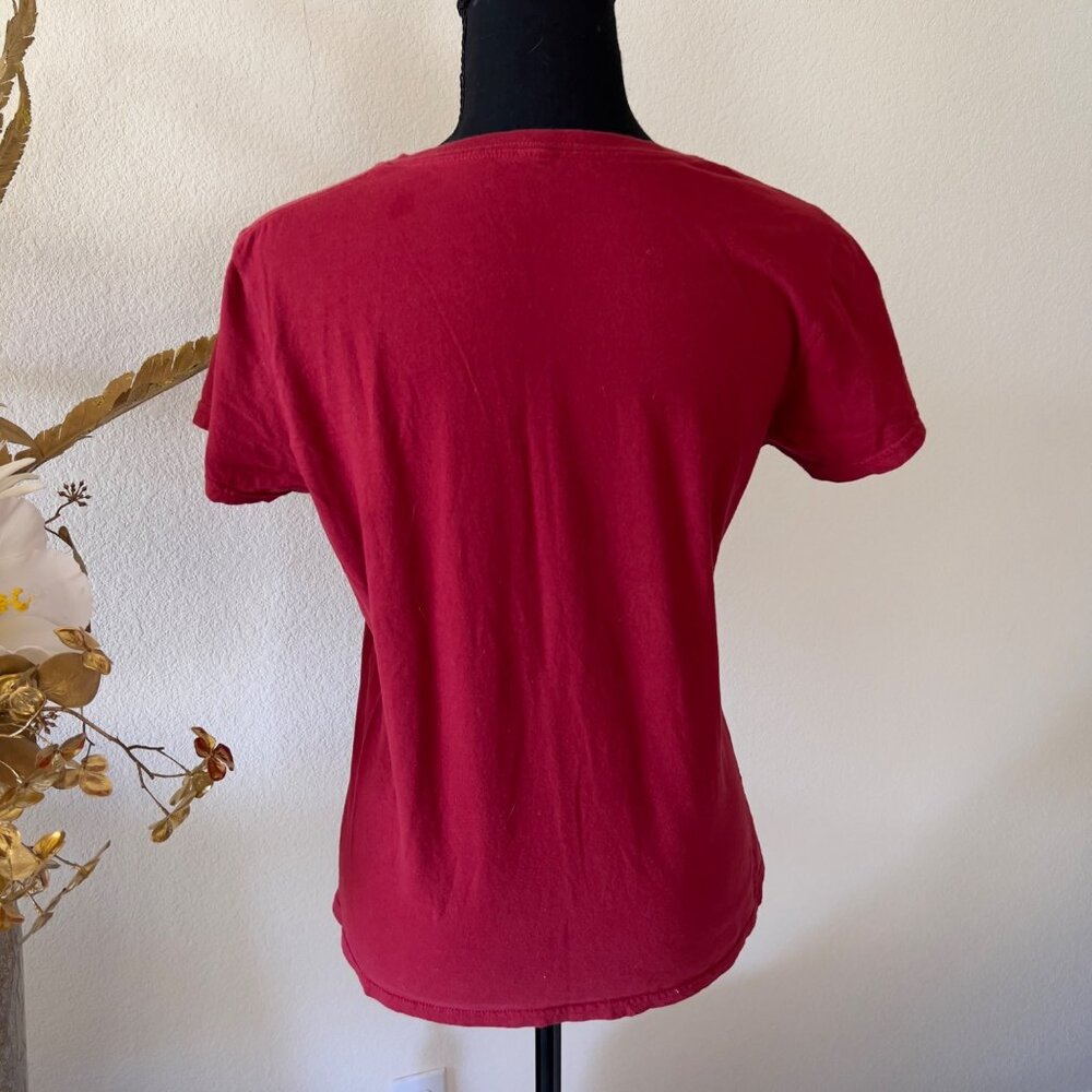 Betty Boop Born to Ride Y2K Red Cotton Fitted Graphic Tshirt M - Picture 3 of 8